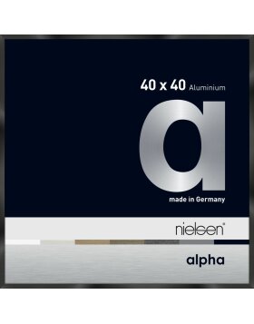 Nielsen Aluminium Bilderrahmen Alpha TCSC 40x40 cm eloxal schwarz glanz