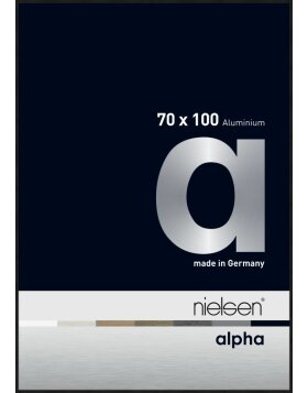 Nielsen Aluminium Bilderrahmen Alpha TCSC 70x100 cm eloxal schwarz matt