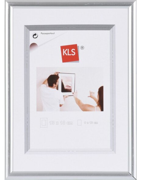 KLS plastic picture frame 40x60 cm silver  Series 42