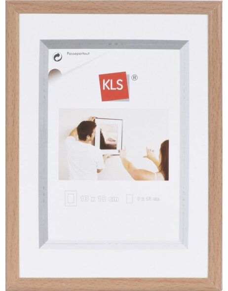 KLS plastic picture frame 62x93 cm beech  Series 42