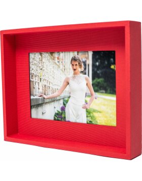 Passepartout picture frame 10x15 cm red