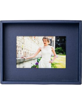 Passepartout picture frame 10x15 cm blue