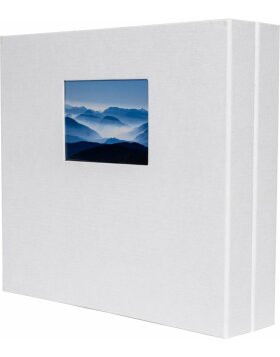 HNFD Photo album Lona white linen 1000 pictures 34,5x33 cm 168 black sides