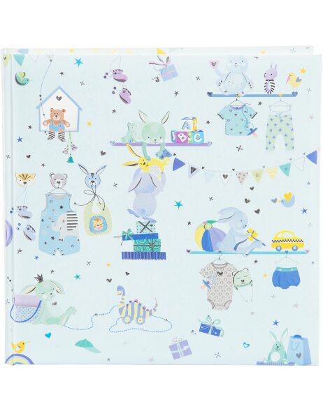 Goldbuch Babyalbum Wonderland blau 25x25 cm 60 wei&szlig;e Seiten