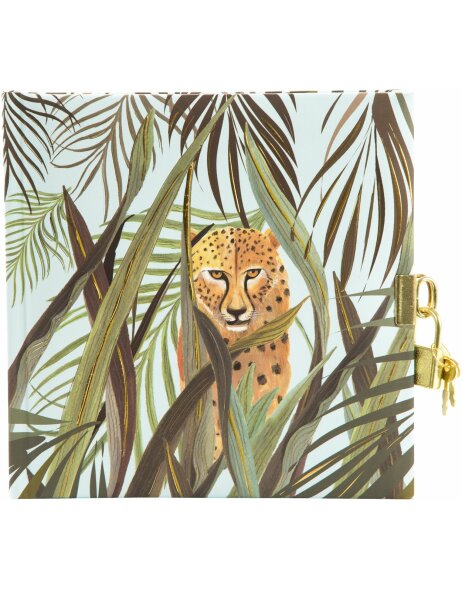 Goldbuch Diary Wild Life Leopard z zamkiem 16,5x16,5 cm 96 białych stron