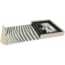 Linen photo box with spiral album 26x32 cm