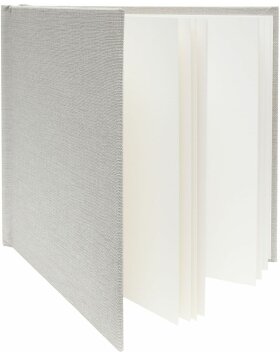 Deknudt Leinen-Fotoalbum A66DF7 grau 20x20 cm 20 weiße Seiten