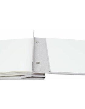 Album à vis Deknudt A66DH740SI couverture toile grise 30x30 cm 20 pages blanches