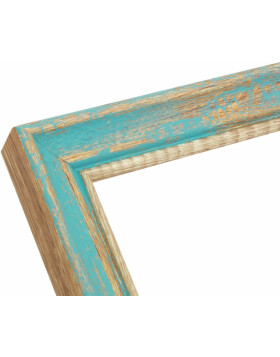 Deknudt Wooden frame S46TG turquoise 15x20 cm