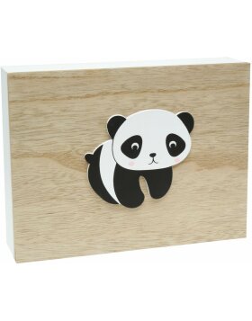 Boîte à photos en bois Deknudt Panda 16,2x21,2x5 cm
