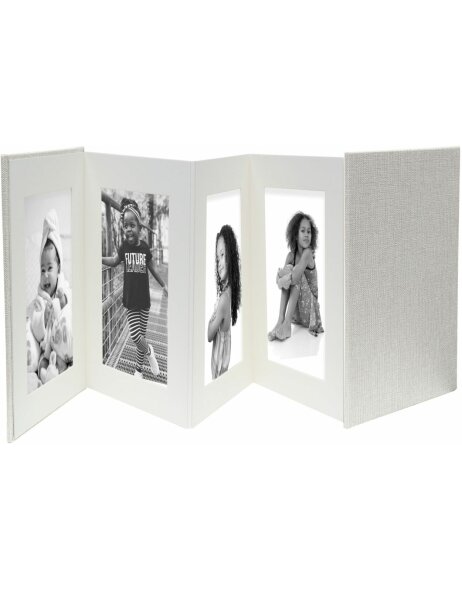 Leporello Fotoalbum mit Stoff 17x17 schwarze Seiten 