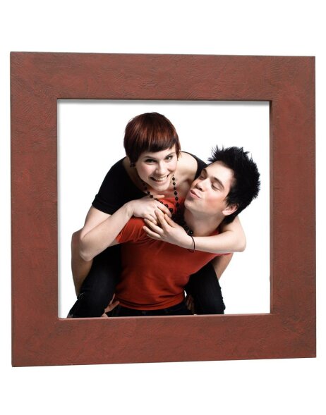 Picture Frame Wood Concrete Look 13x13 cm rust coloured