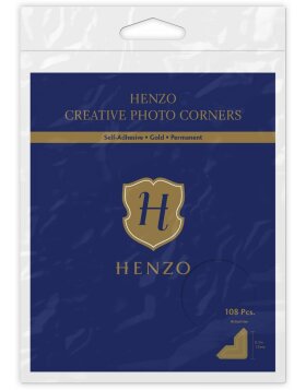 Henzo coloured photo corners gold 108 pieces