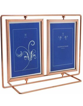 Double frame Swing 2 photos 10x15 cm rose gold