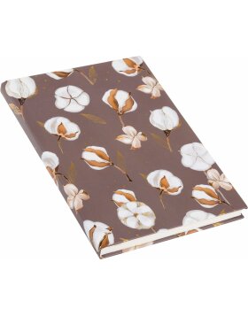 Notebook A5 blank Elegant Cotton dark
