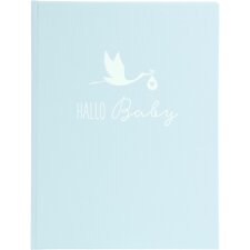 Goldbook Baby Diary Stork blue 21x28 cm 44 ilustrowane strony