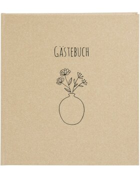 Goldbuch Gästebuch Blumen für Dich 23x25 cm 176 weiße Seiten