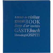 Guestbook Linum 2.0 blue 23x25 cm