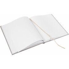 Gastenboek Linum 2.0 lichtgrijs 23x25 cm