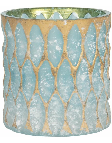 Teelichthalter - Kerzenhalter &Oslash; 10x10 cm blau 6GL2914S