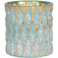 Teelichthalter - Kerzenhalter Ø 10x10 cm blau 6GL2914S