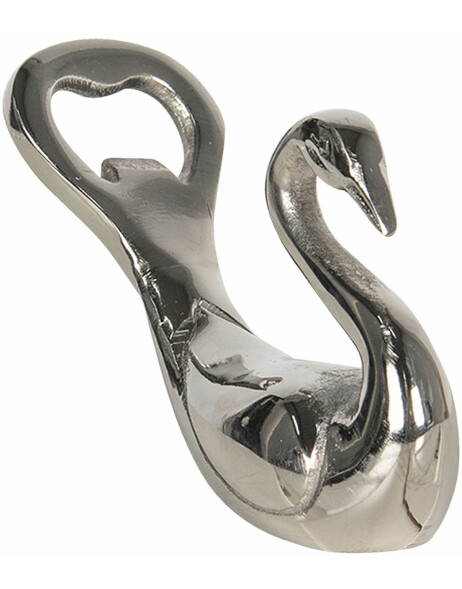 Bottle opener swan 15 cm silver 6AL0040