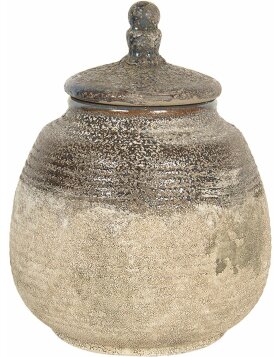 Decorative jar &Oslash; 15x19 cm brown 6CE1227