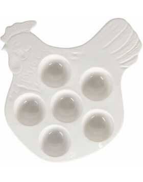 Porte-œufs 13x14x3 cm blanc 6CE1093