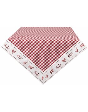 Tablecloth 100x100 cm red CLA01R