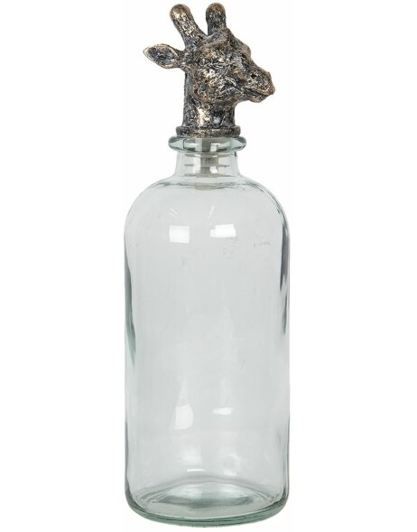 Flasche mit Verschluss Giraffe 11x11x33 cm transparent 6GL2820