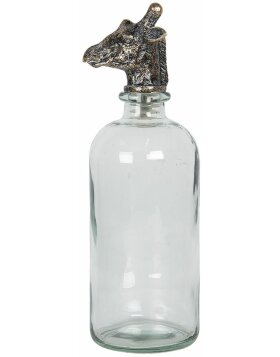 Bottle with stopper giraffe 11x11x33 cm transparent 6GL2820