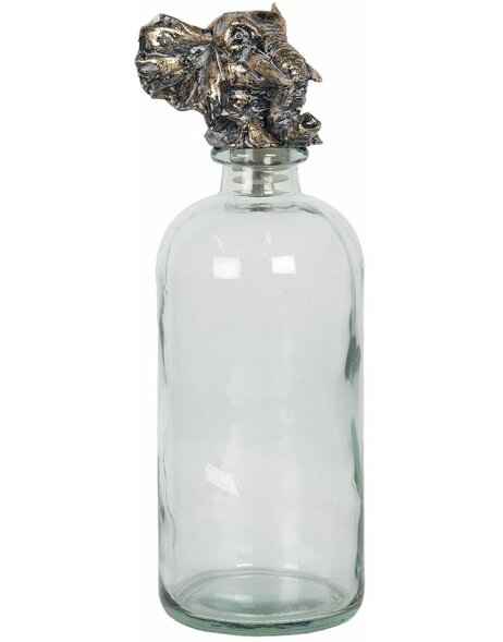 Bottle with stopper elephant &Oslash; 10x33 cm transparent 6GL2826