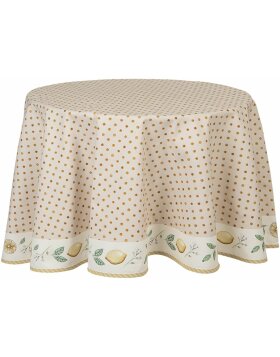 Tablecloth &Oslash; 170 cm beige LEL07