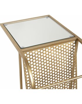 Side table - magazine holder 45x30x65 cm gold 5Y0801