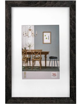 Fiorito cadre en bois 24x30 cm gris fonc&eacute;