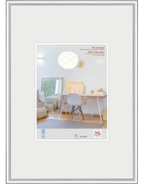 Picture Frame New Lifestyle 60x84 cm silver acrylic glass
