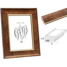 Wooden frame S46EA3 gold edge anti-reflective glass
