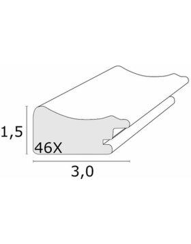 Deknudt Bilderrahmen S46XF schwarze Kante 10x15 cm bis 30x40 cm