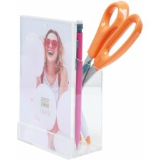 Pencil cup with picture frame 10x15 cm
