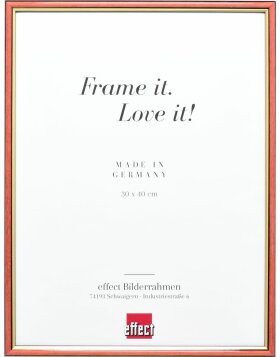 Effect Holzrahmen Profil 23 rot 10x10 cm Museumsglas
