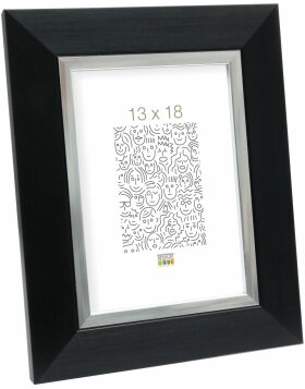 plastic frame S41N black-silver 15x15 cm
