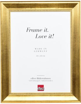 Effect wooden frame profile 95 gold 10x10 cm Anti-reflective glass