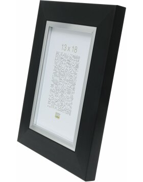 plastic frame S41N black-silver 15x20 cm