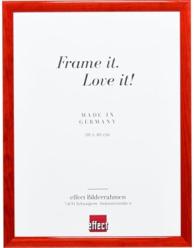 Effect Wooden Frame Profile 89 red 13x13 cm Museum Glass