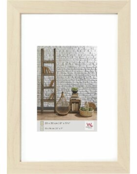 Cadre photo en bois NATURA bouleau - pour 3 x 13x18 cm
