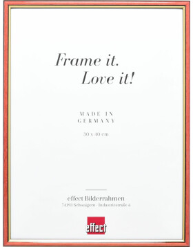 Effect Holzrahmen Profil 23 rot 14,8x21 cm Museumsglas