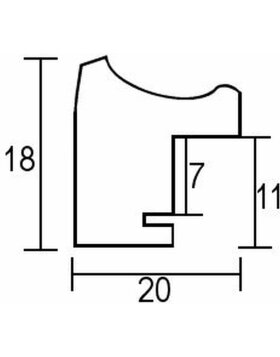 Effect Holzrahmen Profil 2070 Normalglas 14,8x21 cm schwarz