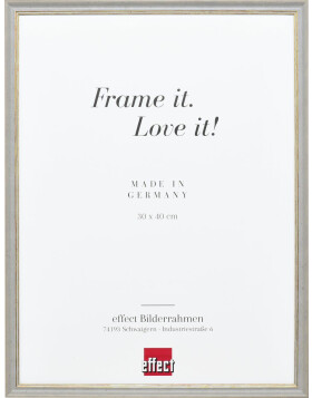 Effect solid wood frame Profile 25 grey 20x20 cm Museum glass