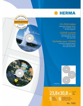 CD/DVD-H&uuml;llen, 306,5x233 mm 5 H&uuml;llen