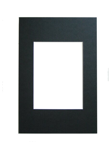 Schr&auml;gschnitt-Passepartout - 40x50 cm - schwarz